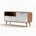 Houten tv-meubel met 2 lades en open vak 150 x 45 x 75cm