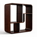 Open boekenplank van gelamineerd hout en metaal 60 x 30 x 80cm bruin